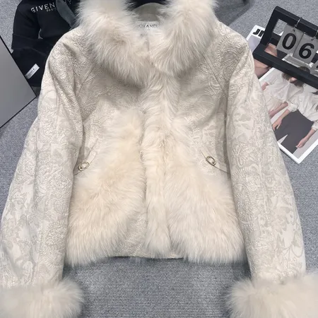 シャネル風ファージャケット