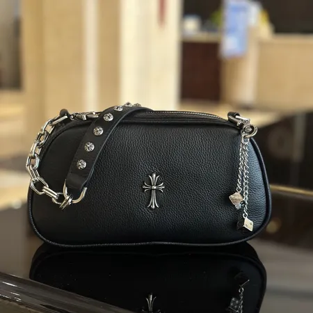 CHROME HEARTS THE NIGHT クロス チェーンレザーハンドバッグ スーパー コピー